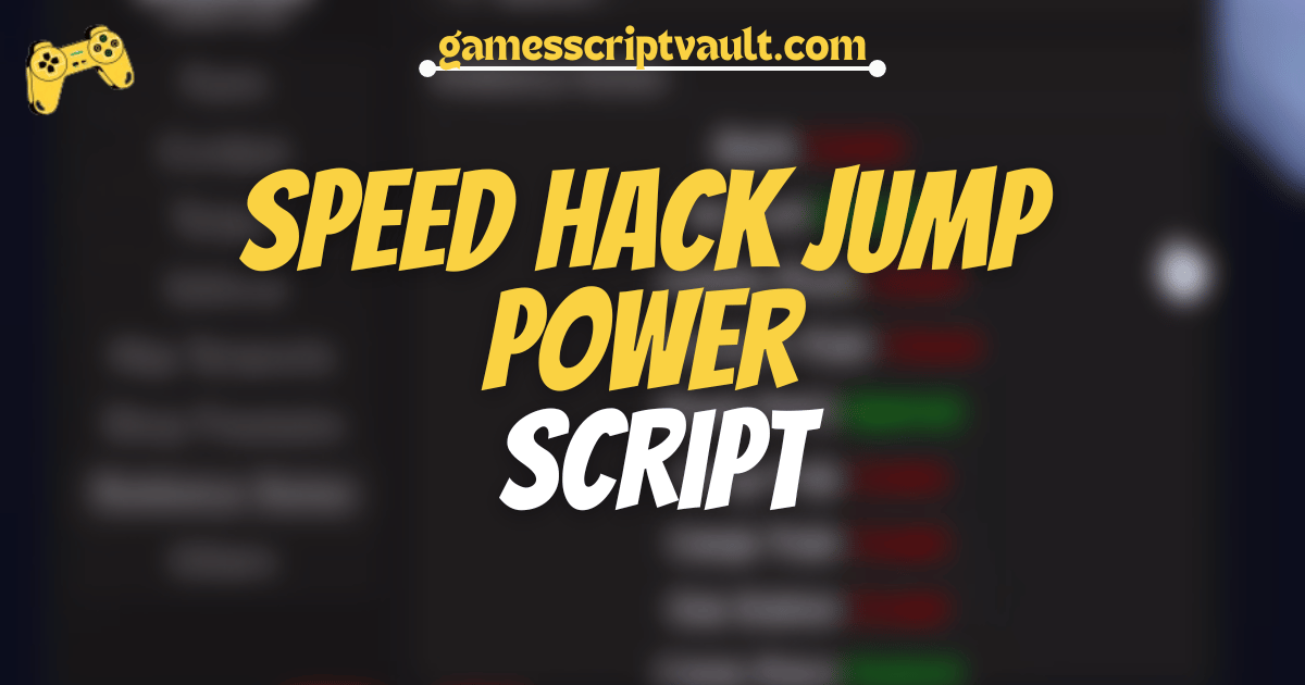 Speed Hack Jump Power Script